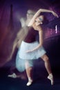 Ballet dancer motion Royalty Free Stock Photo