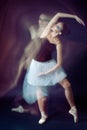 Ballet dancer motion Royalty Free Stock Photo