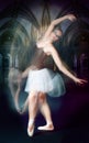 Ballet dancer in motion Royalty Free Stock Photo