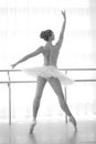 Ballet dancer performing in studio