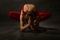 Ballet dancer posing in artistic style