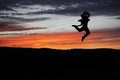 Ballet dancer posing during the sunset Royalty Free Stock Photo