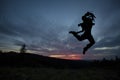 Ballet dancer posing during the sunset Royalty Free Stock Photo