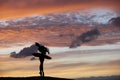 Ballet dancer posing during the sunset Royalty Free Stock Photo