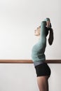 Ballet Dancer Practicing At Bar