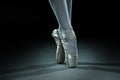 Ballet dancer shoes - gold Royalty Free Stock Photo