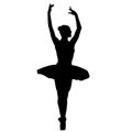 Ballet dancer silhouette by crafteroks Royalty Free Stock Photo