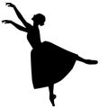 Ballet dancer silhouette by crafteroks Royalty Free Stock Photo