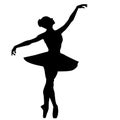 Ballet dancer silhouette by crafteroks Royalty Free Stock Photo