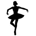 Ballet dancer silhouette by crafteroks Royalty Free Stock Photo