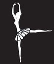 Ballet dancer sillouhette