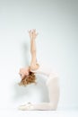 Ballet dancer. Train in the studio. Royalty Free Stock Photo