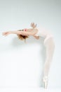 Ballet dancer. Train in the studio. Royalty Free Stock Photo