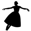 Ballet dancer silhouette by crafteroks Royalty Free Stock Photo