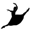 Ballet dancer silhouette by crafteroks Royalty Free Stock Photo