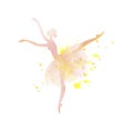 Ballet dancer watercolor Royalty Free Stock Photo