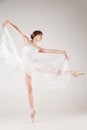 Ballet dancer in white tutu posing Royalty Free Stock Photo