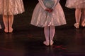 Ballet Dancers with Classical Dresses performing a ballet on Blur Background Royalty Free Stock Photo