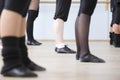 Ballet Dancers Practicing In Rehearsal Room