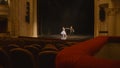 Ballet dancers prepare theatrical performance