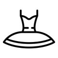 Ballet dancing dress icon, outline style