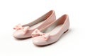ballet flats isolated on white. Generative Ai