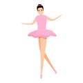 Ballet icon, cartoon style