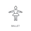 Ballet linear icon. Modern outline Ballet logo concept on white
