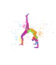 Ballet logo design. Colorful sport background.