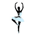 Ballet logo for ballet school, dance studio. vector illustration.