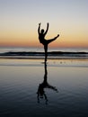 Ballet Posing in the sunset Royalty Free Stock Photo