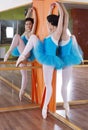 Ballet position training ballerina