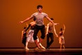 Ballet soloist performs jump