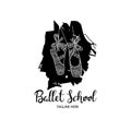 Ballet school logo Royalty Free Stock Photo