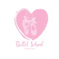Ballet school logo Royalty Free Stock Photo