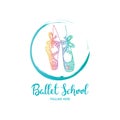 Ballet school logo Royalty Free Stock Photo