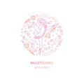 Ballet school logo Royalty Free Stock Photo