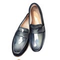 loafer shoes watercolor illustration