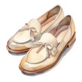 loafer shoes watercolor illustration