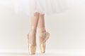 ballet shoes dance performed classical style light background Royalty Free Stock Photo