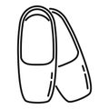 Ballet shoes icon outline vector. Dance ballerina shoes