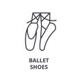 Ballet shoes line icon, outline sign, linear symbol, vector, flat illustration Royalty Free Stock Photo