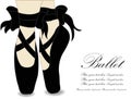 Ballet shoes, Vector illustration Royalty Free Stock Photo
