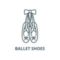 Ballet shoes vector line icon, linear concept, outline sign, symbol Royalty Free Stock Photo