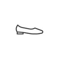 Ballet slippers line icon Royalty Free Stock Photo