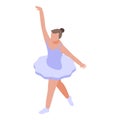 Ballet stage icon, isometric style