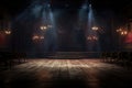 ballet stage with spotlight and empty seats