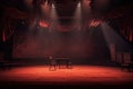 ballet stage with spotlight and empty seats