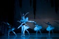 Ballet on the stage in the theater. The play of Tchaikovsky Swan Lake.