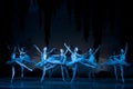 Ballet on the stage in the theater. The play of Tchaikovsky Swan Lake.